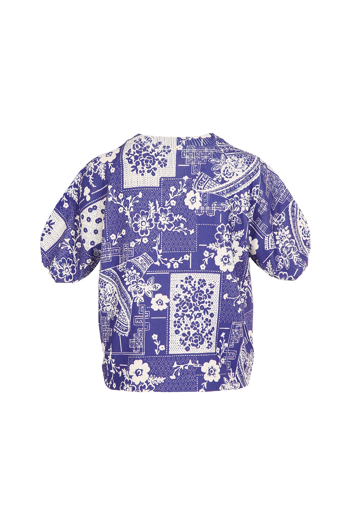 Victoria Contrast Floral Printed Knit Top - Shop Beulah Style