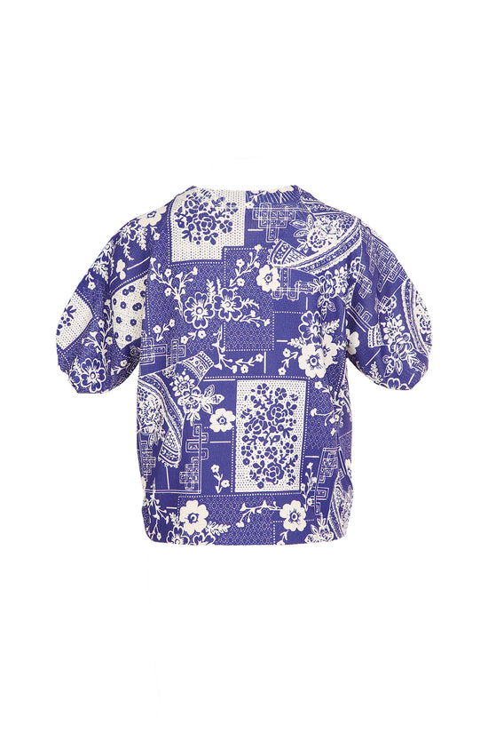 Victoria Contrast Floral Printed Knit Top - Shop Beulah Style