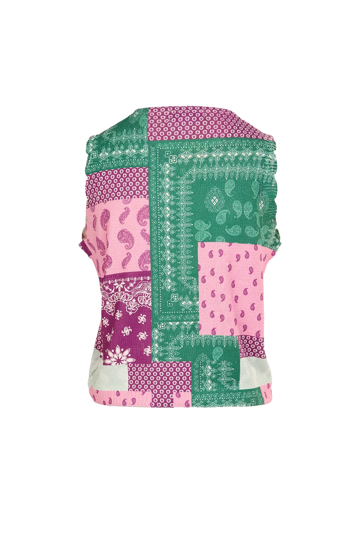 Pete Colorblock Patchwork Paisley Printed Knit Top - Shop Beulah Style
