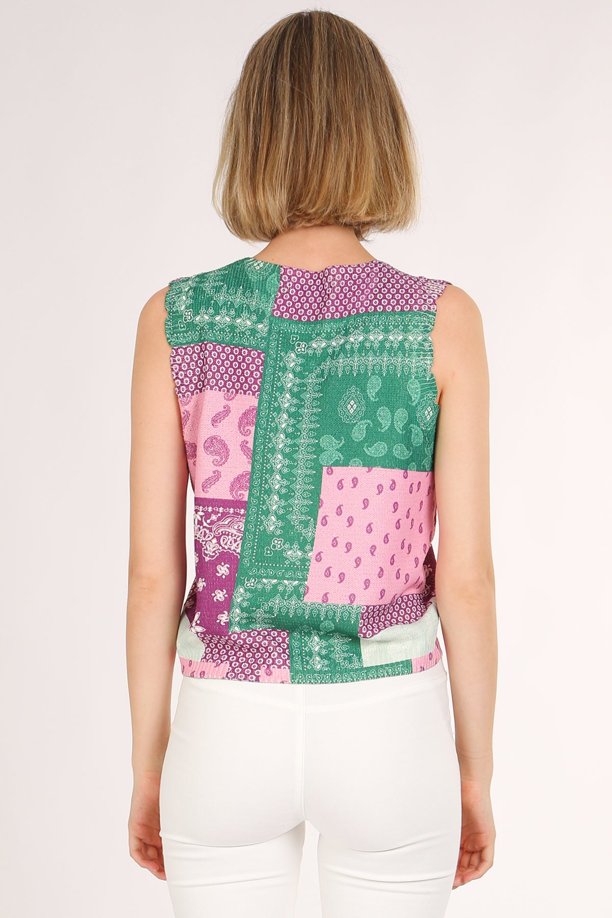 Pete Colorblock Patchwork Paisley Printed Knit Top - Shop Beulah Style