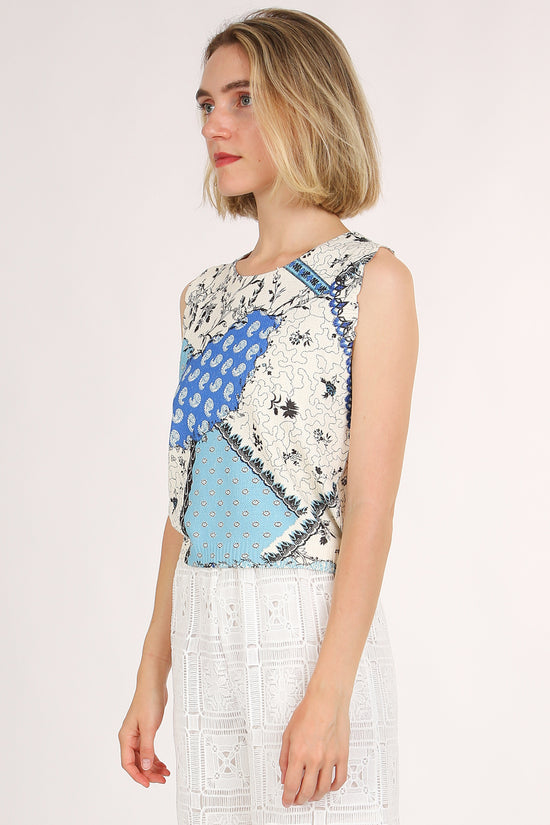 Tyler Floral & Paisley Patchwork Printed Knit Top - Shop Beulah Style