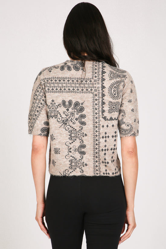 Mason Abstract Paisley Pattern Printed Knit Top - Shop Beulah Style