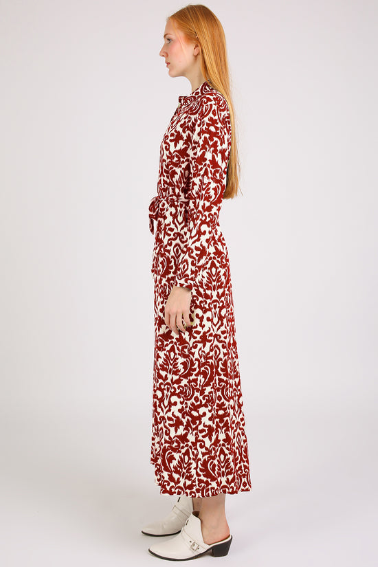 Nicholas Abstract Vintage Printed Maxi Shirt Dress - Shop Beulah Style