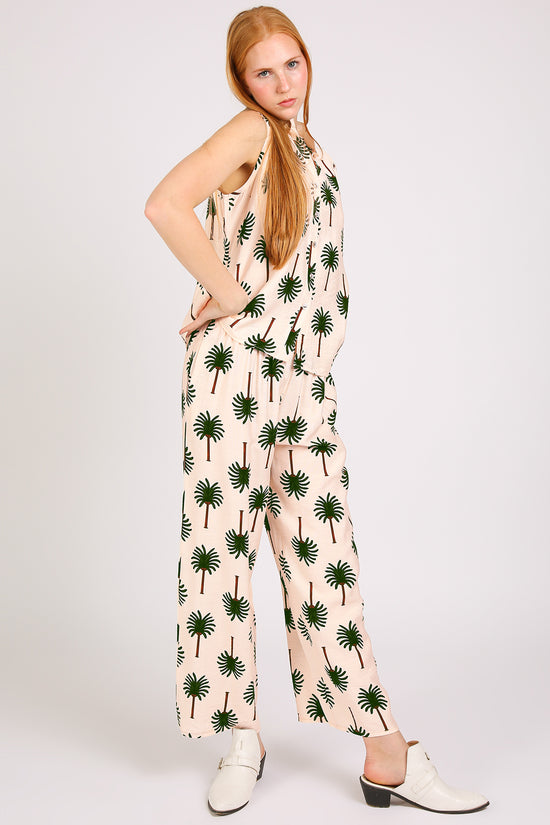 Ariana Palm Tree Patterned Sleeveless Top & Pants Set