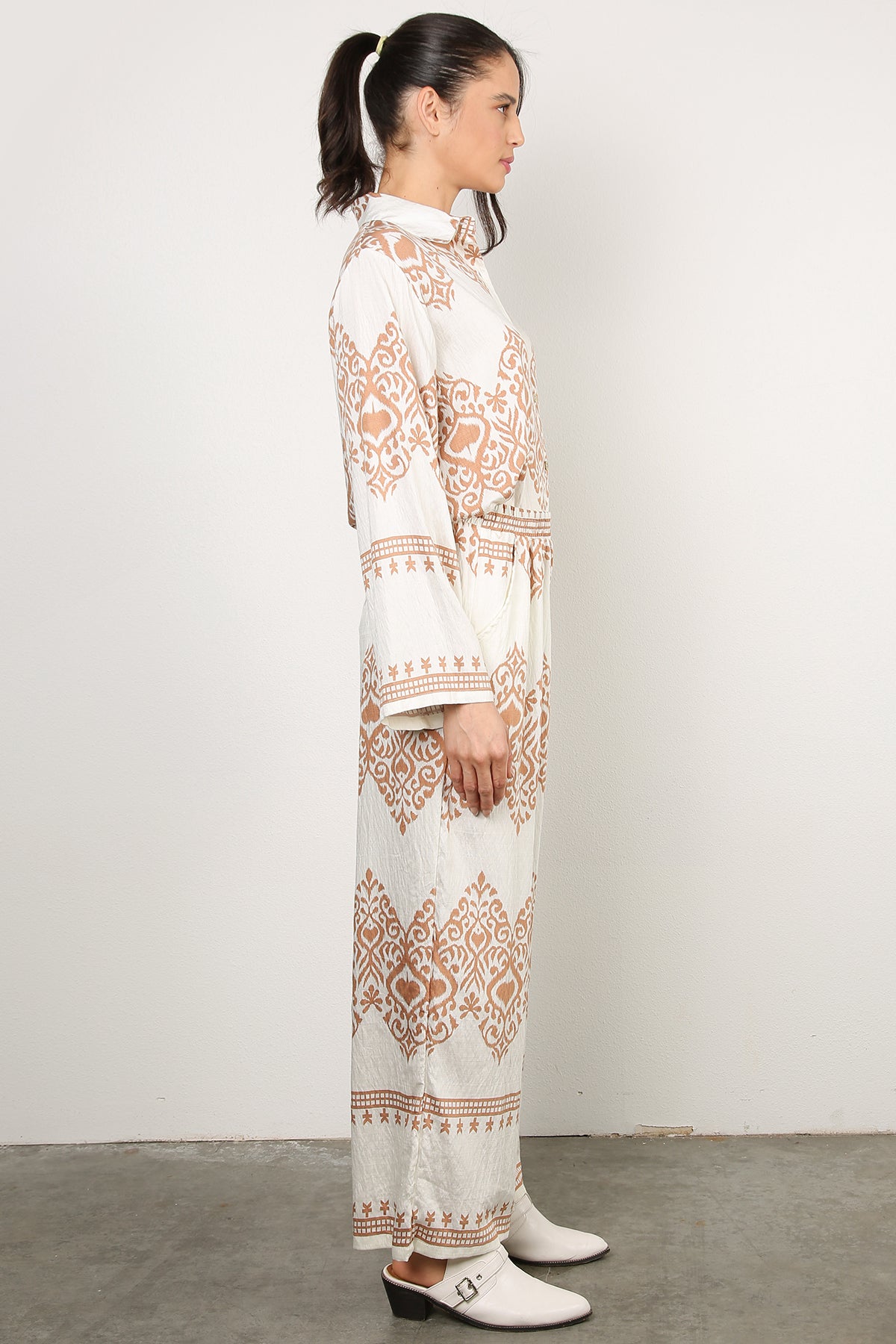 Marcellus Moroccan Printed Linen Top & Pants Set - Shop Beulah Style