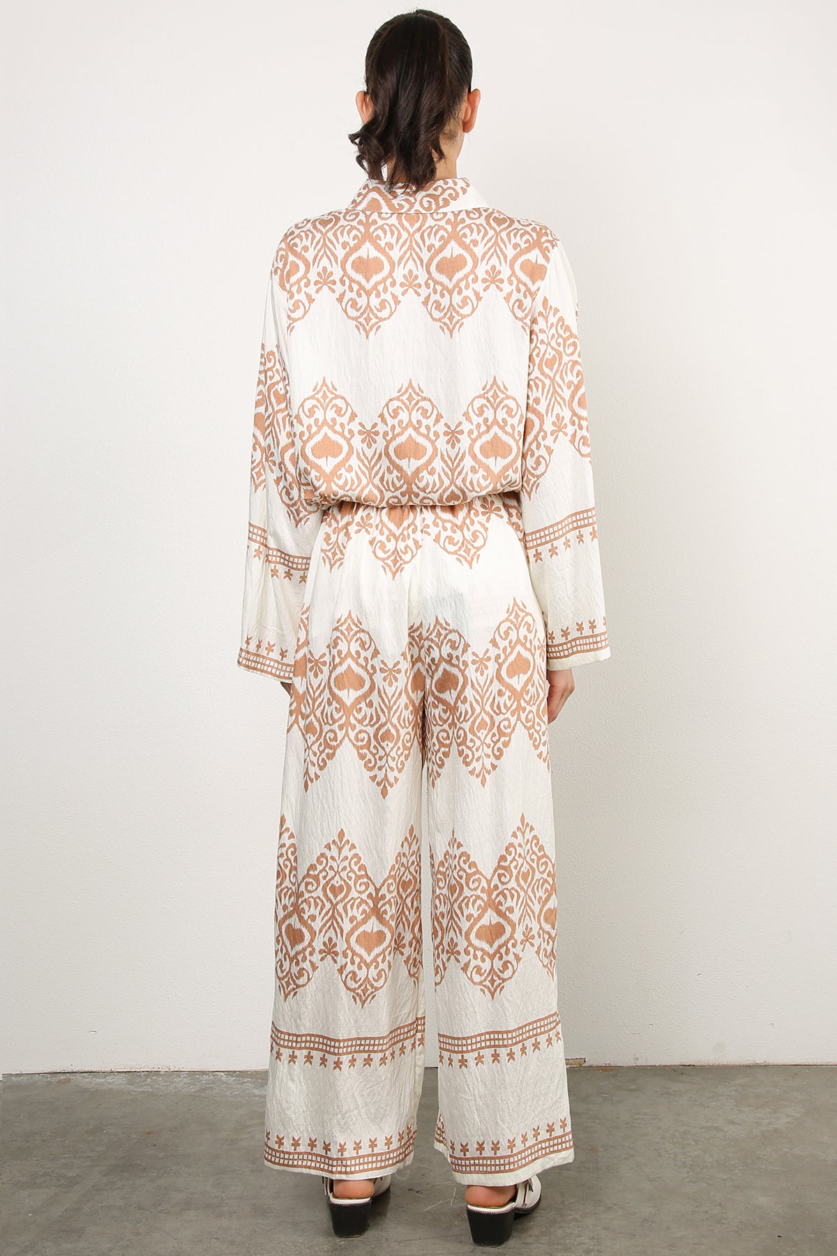 Marcellus Moroccan Printed Linen Top & Pants Set - Shop Beulah Style