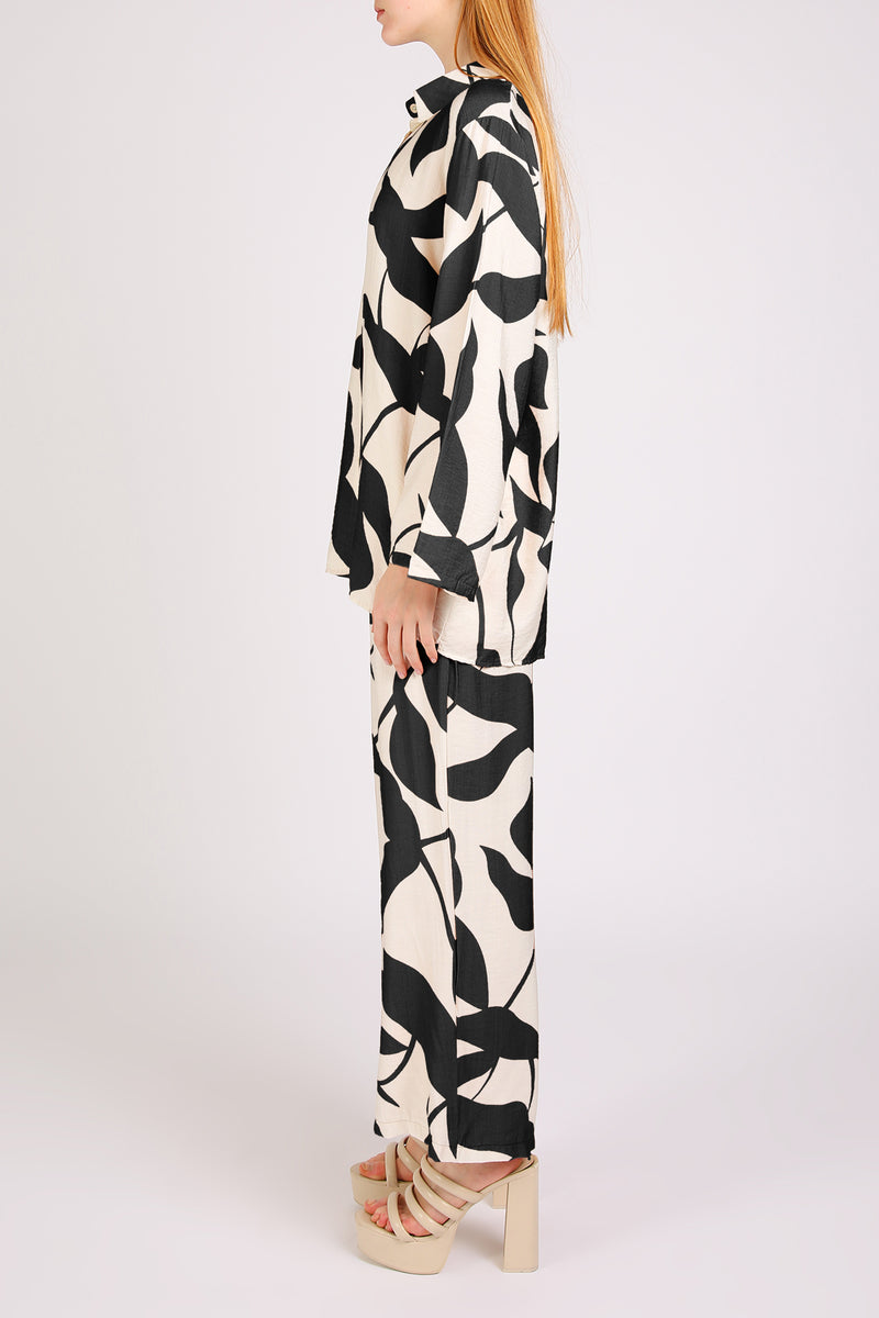 Nell Foliole Printed Shirt & Pants Linen Set