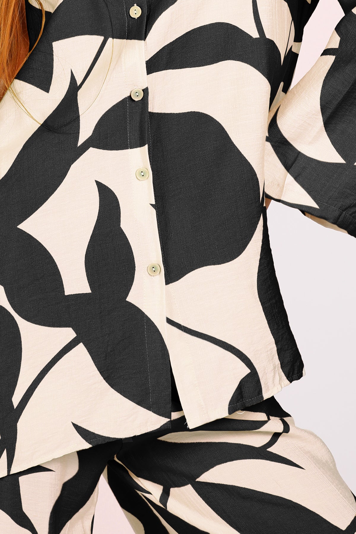 Quill Leaf Printed Shirt & Pants Linen Set - Shop Beulah Style