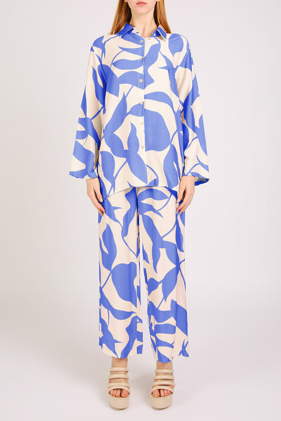 Nell Foliole Printed Shirt & Pants Linen Set - Shop Beulah Style