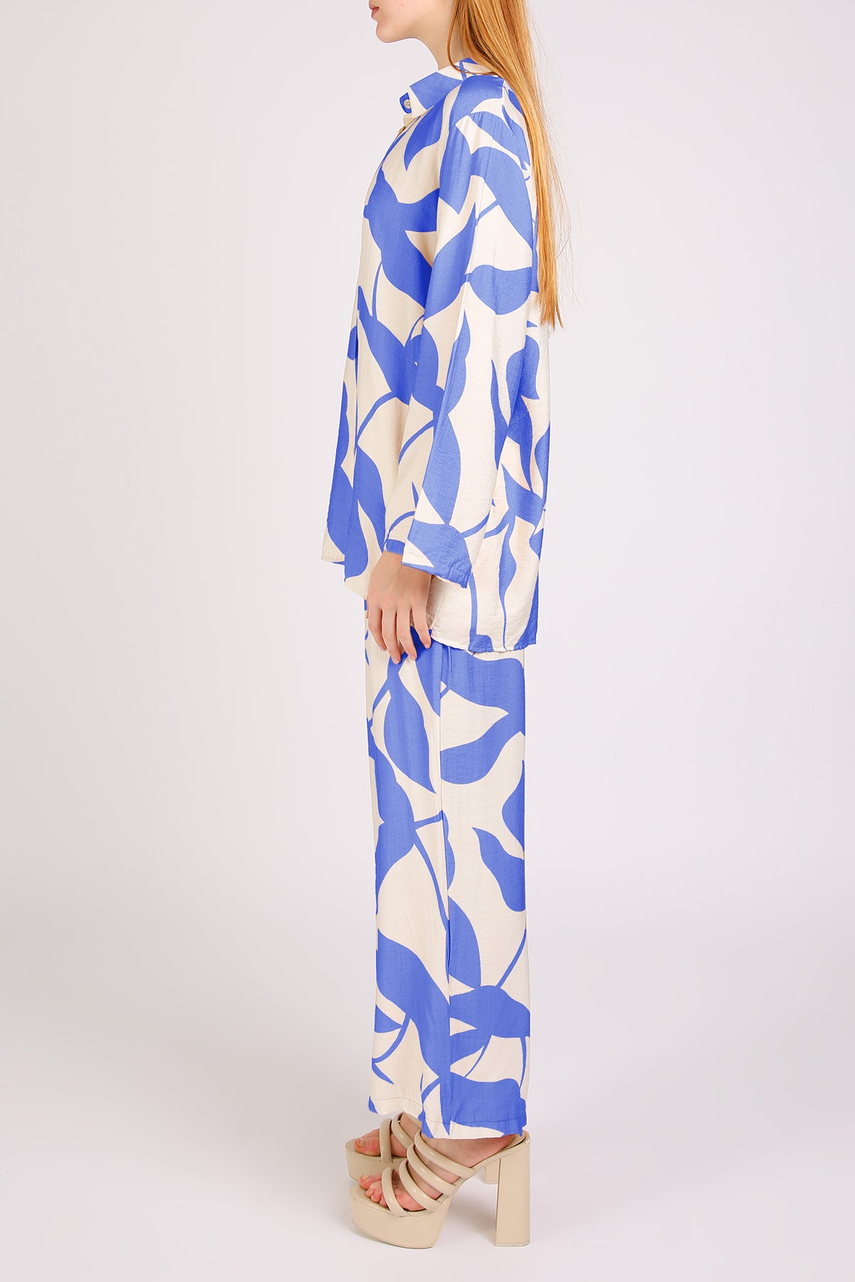 Nell Foliole Printed Shirt & Pants Linen Set - Shop Beulah Style
