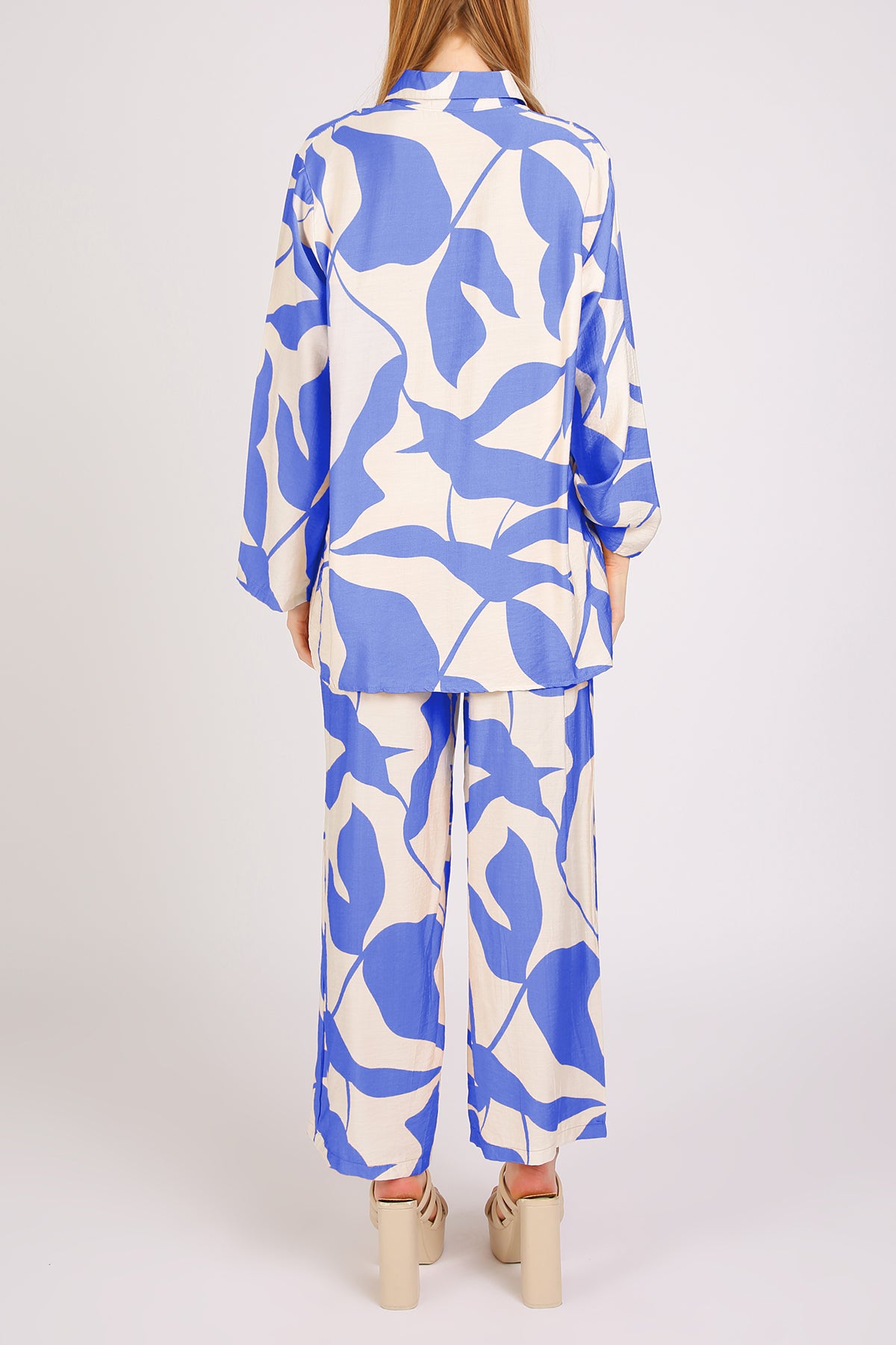 Nell Foliole Printed Shirt & Pants Linen Set - Shop Beulah Style