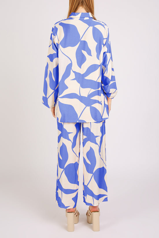 Nell Foliole Printed Shirt & Pants Linen Set - Shop Beulah Style