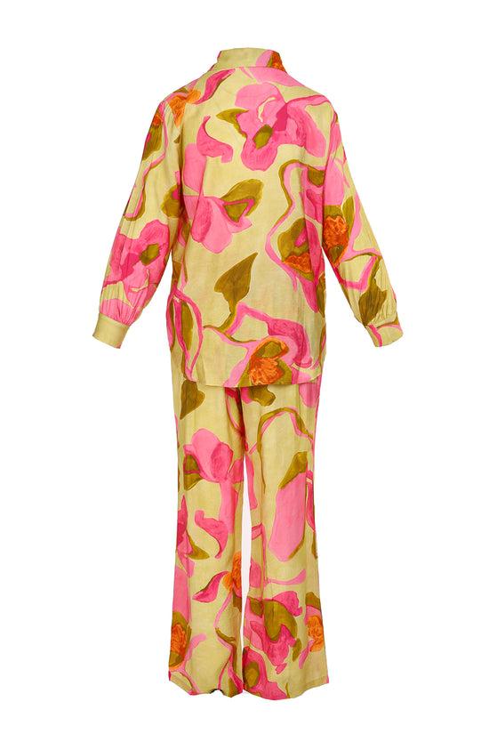 Parker Abstract Tropical Printed Top & Pants Set