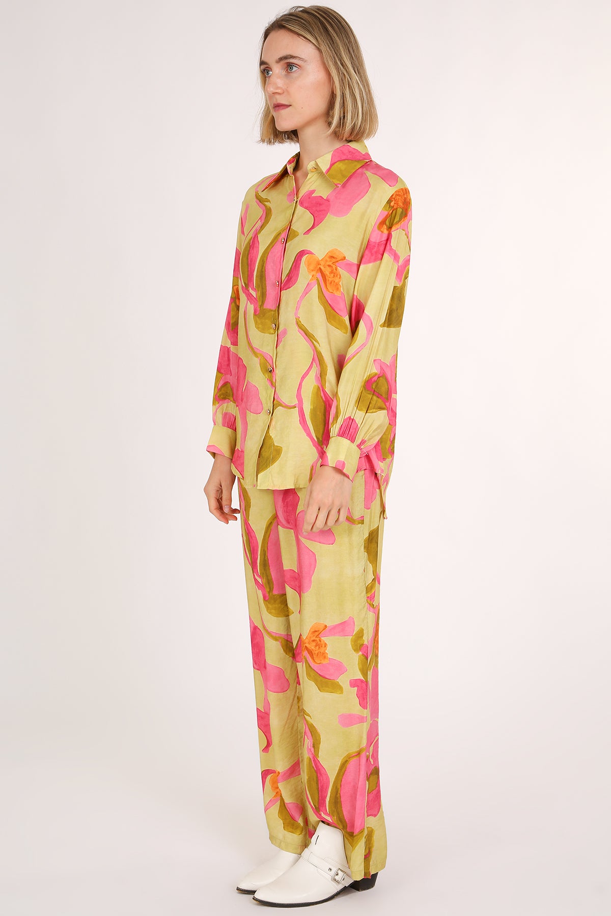 Parker Abstract Tropical Printed Top & Pants Set
