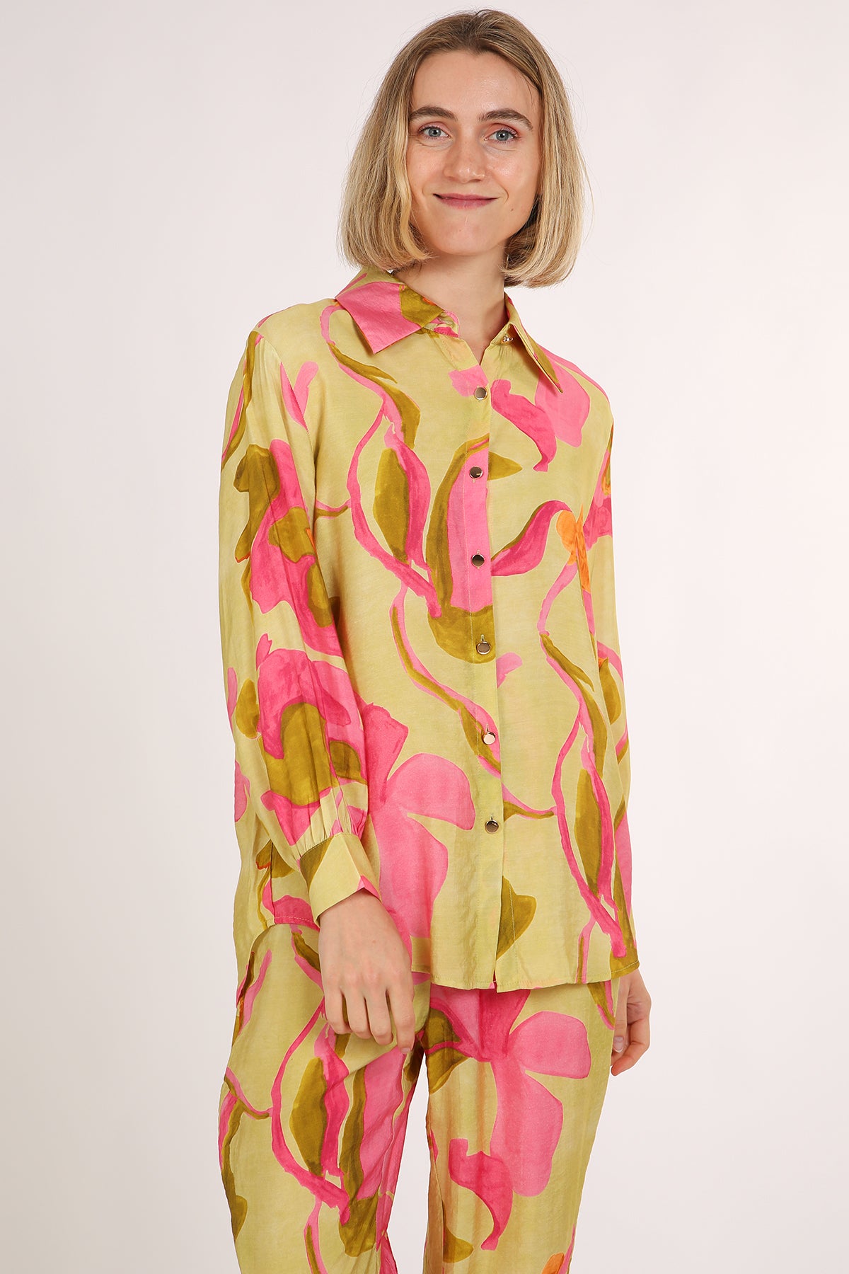 Parker Abstract Tropical Printed Top & Pants Set