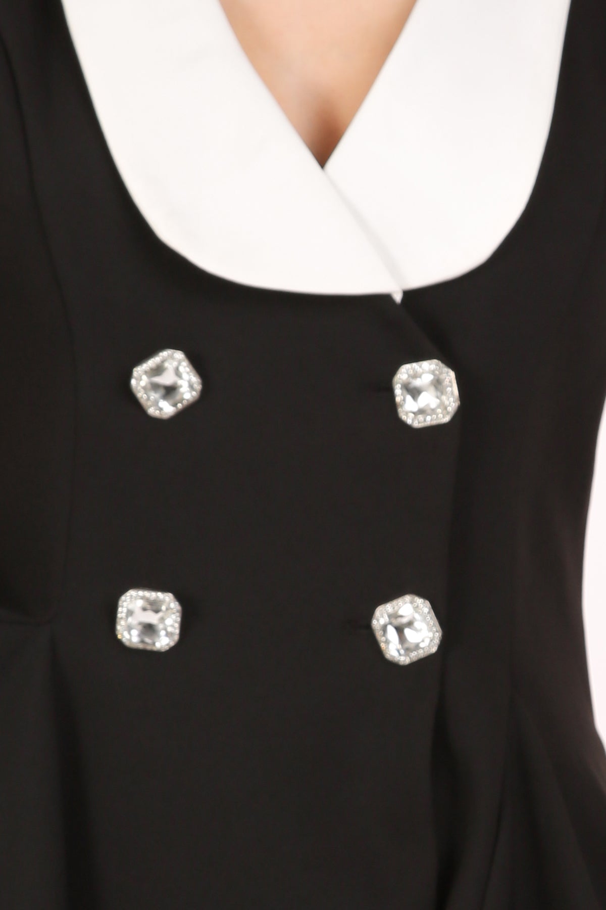 Maxine Double-breasted Sleeveless Pleated Mini Dress