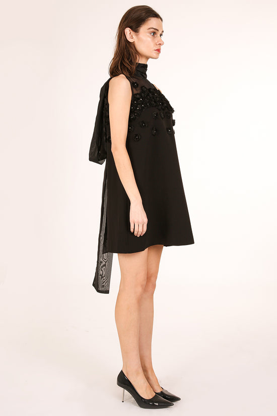 Kaylyn Embellished Floral Applique Mini Shift Dress