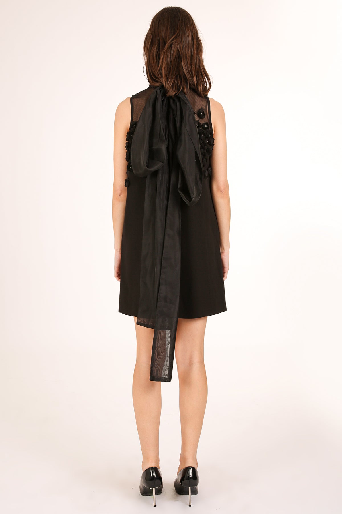 Kaylyn Embellished Floral Applique Mini Shift Dress