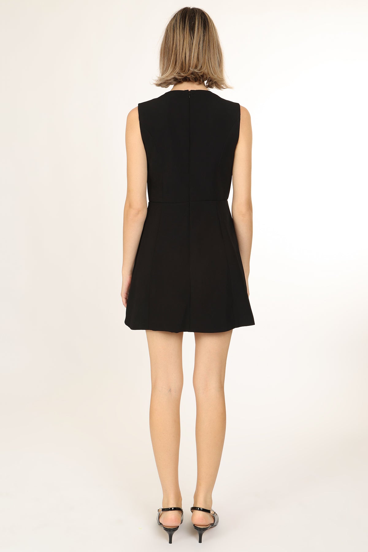 Alyssa 3D Embellished Rhinestone Flower Mini Sheath Dress