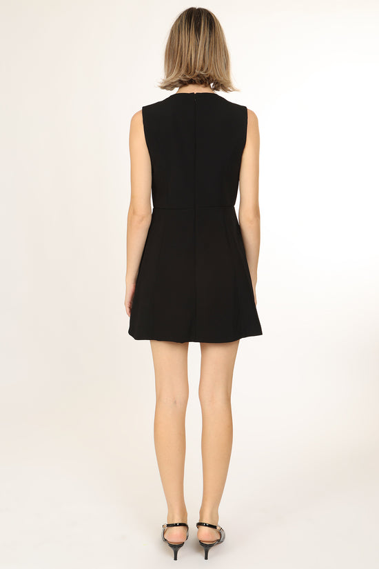 Alyssa 3D Embellished Rhinestone Flower Mini Sheath Dress