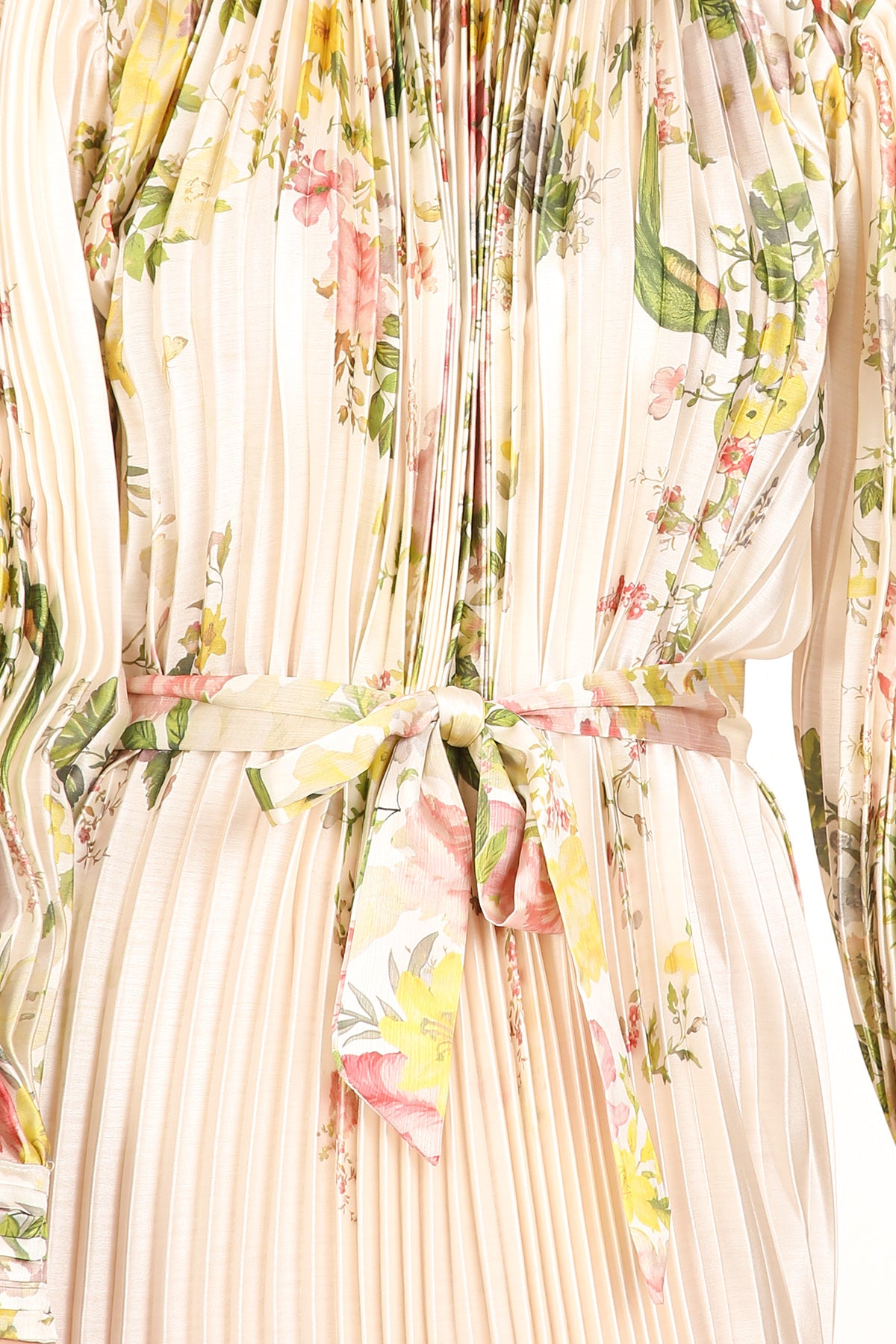 Anais Artistic Floral Print Pleated Midi Dress - Shop Beulah Style