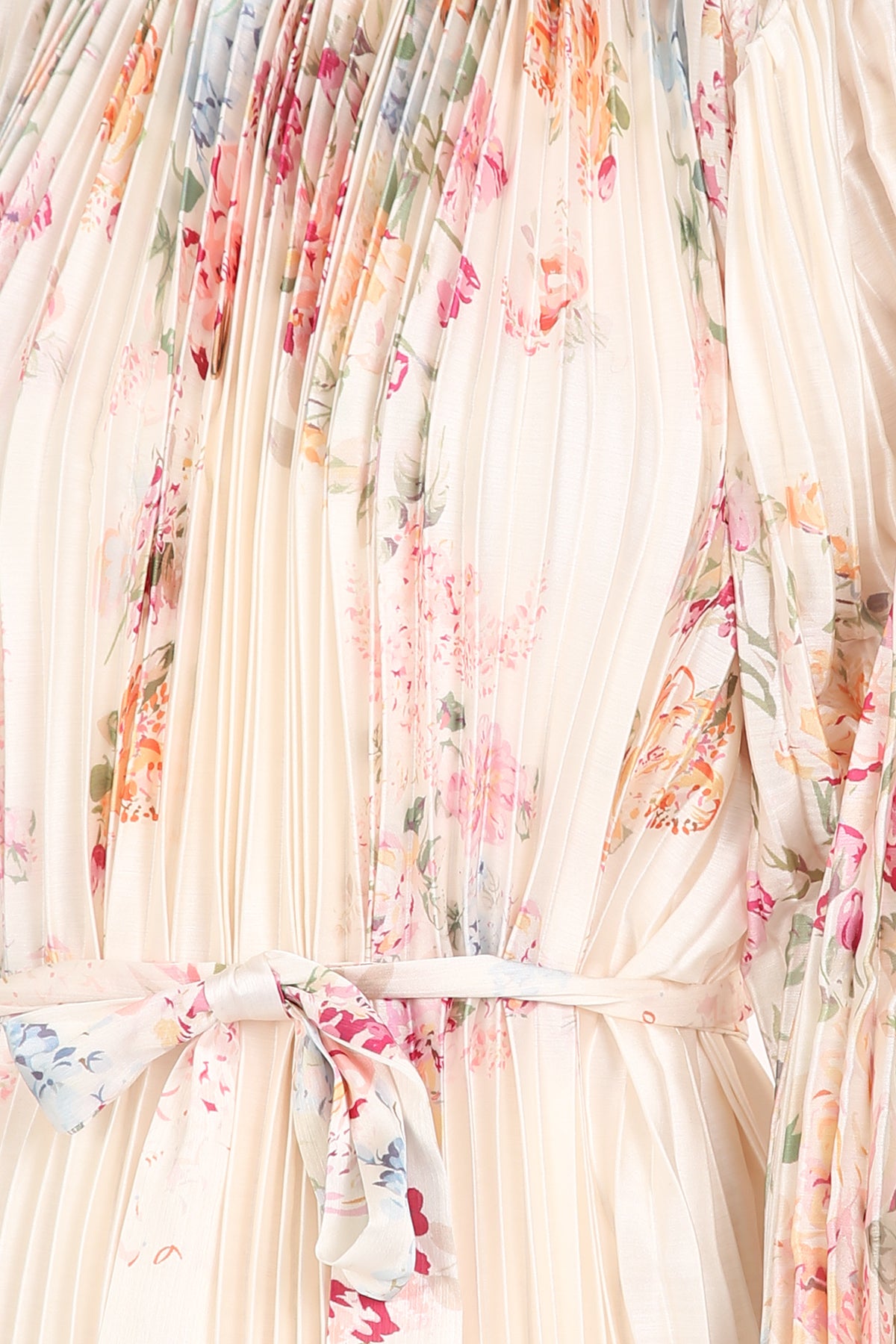 Anais Artistic Floral Print Pleated Midi Dress - Shop Beulah Style