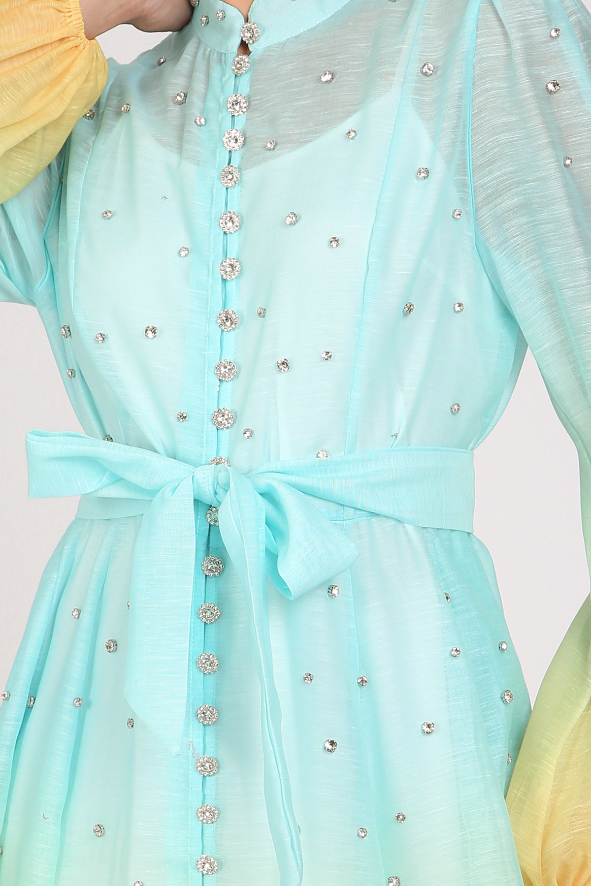 Sophia Gradation Print & Embellished A-Line Mini Dress - Shop Beulah Style