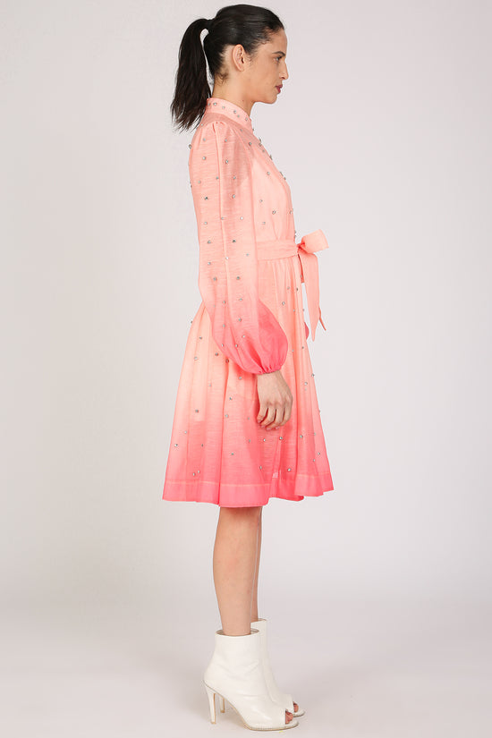 Sophia Gradation Print & Embellished A-Line Mini Dress - Shop Beulah Style