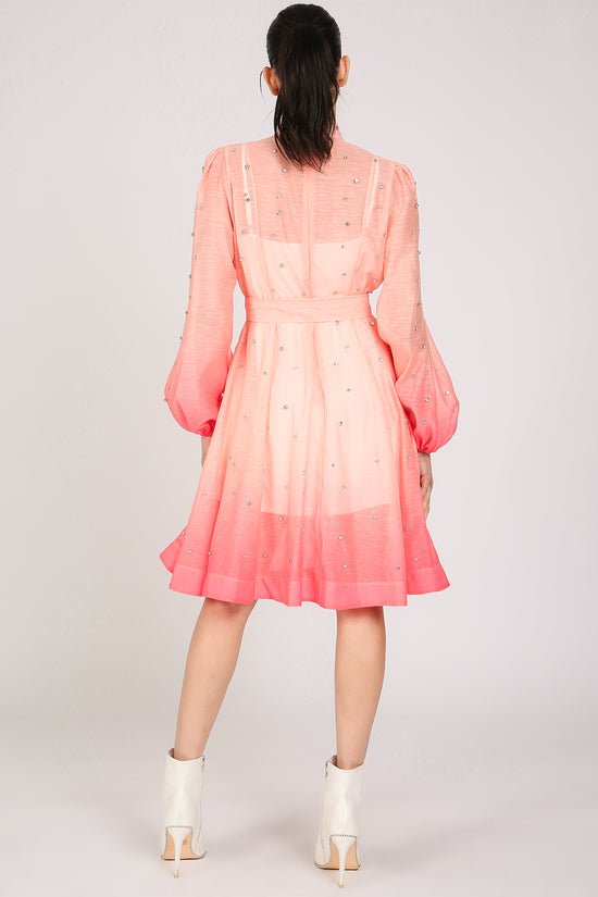 Sophia Gradation Print & Embellished A-Line Mini Dress - Shop Beulah Style