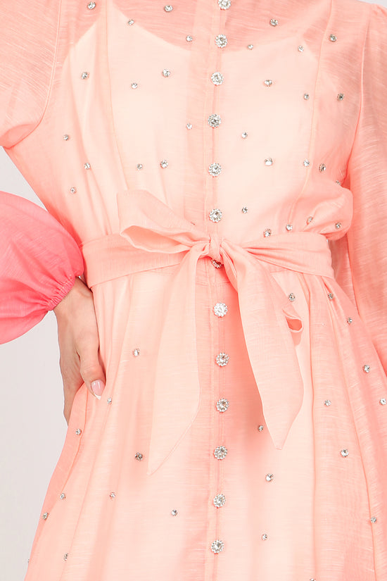 Sophia Gradation Print & Embellished A-Line Mini Dress - Shop Beulah Style