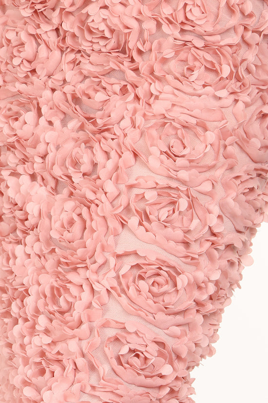 Morgan Petal Tulle Textured Mesh Bodycon Midi Dress