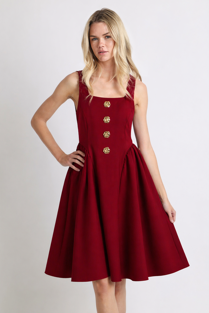 Robin Petal Gathered Sleeveless Maxi Evening Dress - Shop Beulah Style