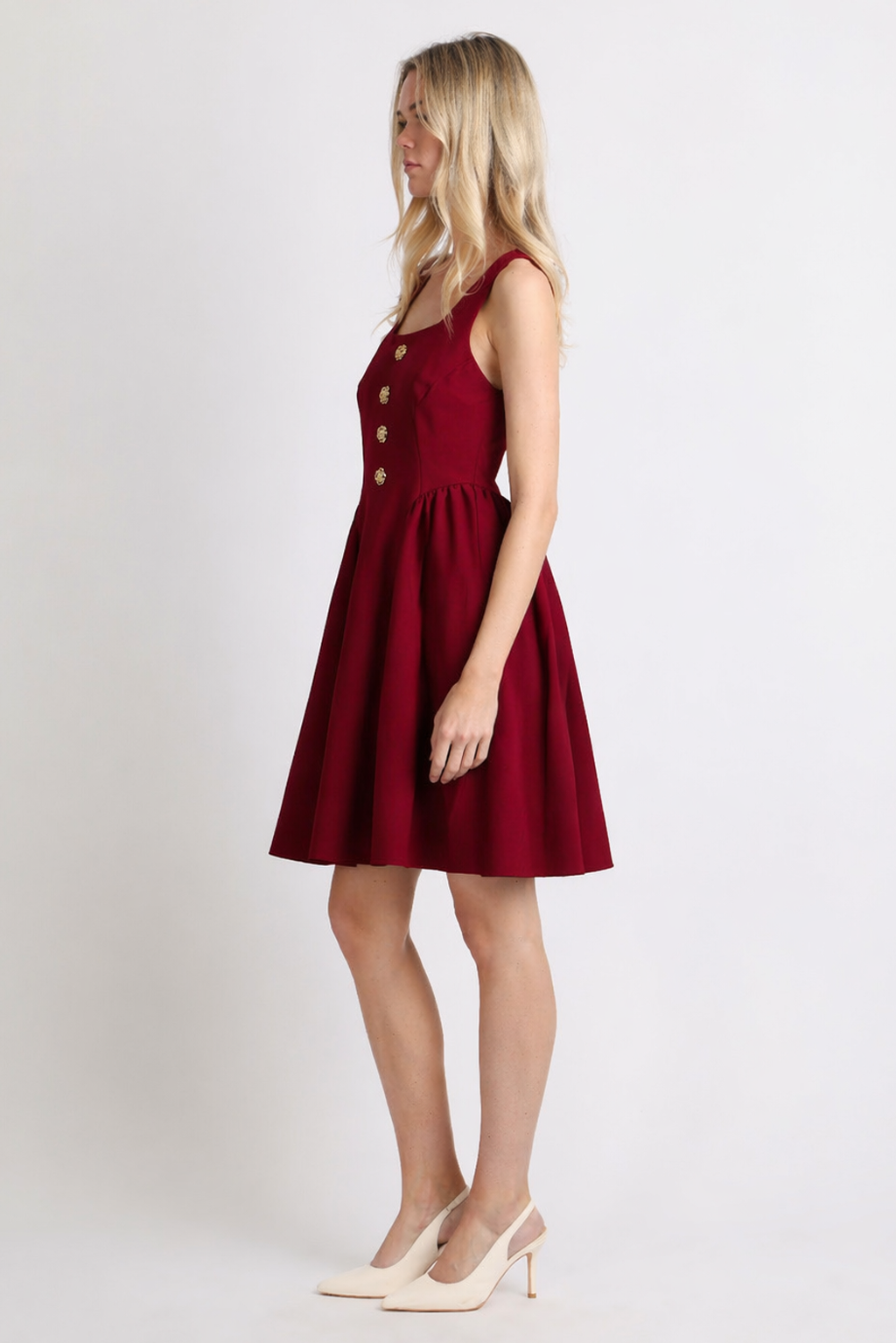 Robin Petal Gathered Sleeveless Maxi Evening Dress - Shop Beulah Style