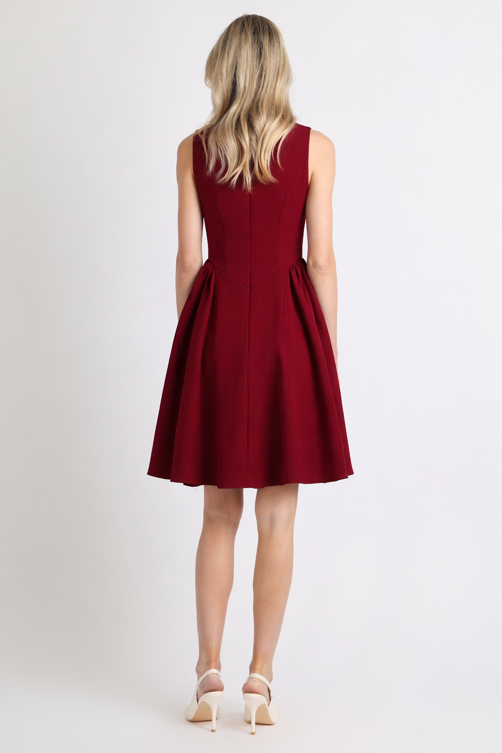 Robin Petal Gathered Sleeveless Maxi Evening Dress - Shop Beulah Style