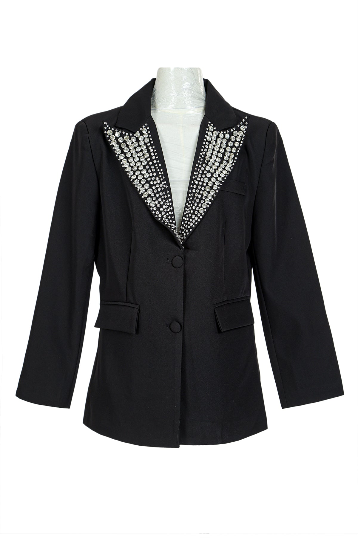 Eric Embellished Lapel Collar Suit Jacket
