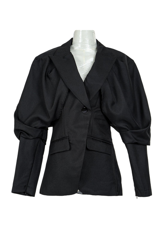 Dennis Loose Puff Single-Breasted Suit Jacket
