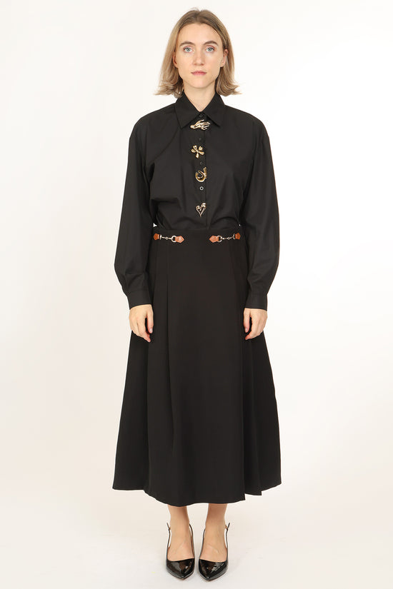 Natalia High Waist Pleated Maxi Dressy Skirt - Shop Beulah Style