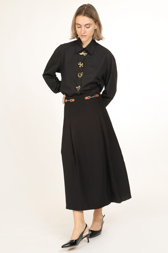 Natalia High Waist Pleated Maxi Dressy Skirt - Shop Beulah Style