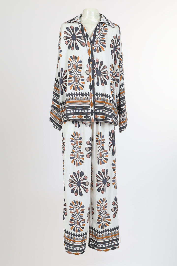 Connor Multi-Abstract Printed Shirt & Pant Set