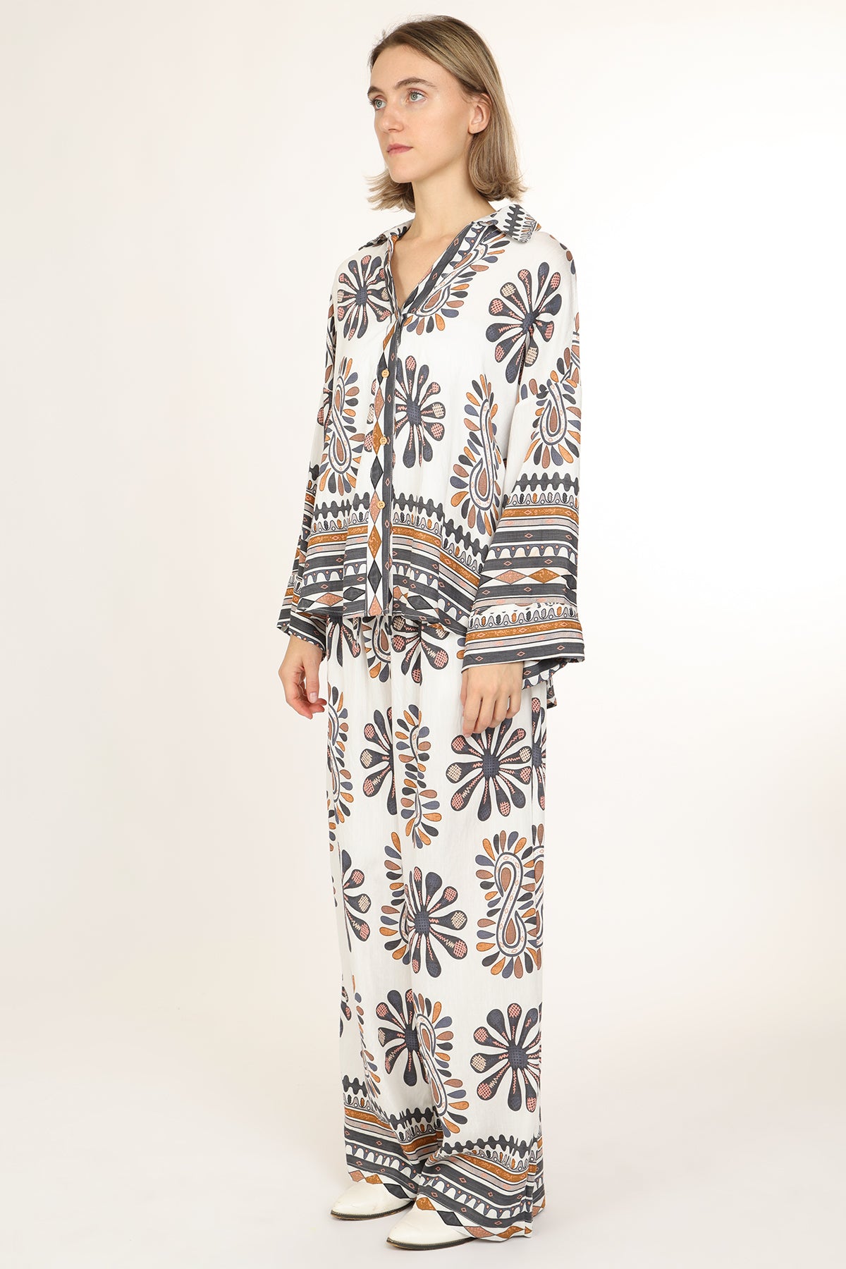 Connor Multi-Abstract Printed Shirt & Pant Set