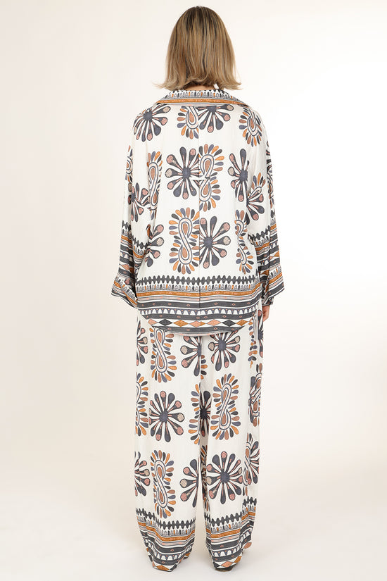 Connor Multi-Abstract Printed Shirt & Pant Set