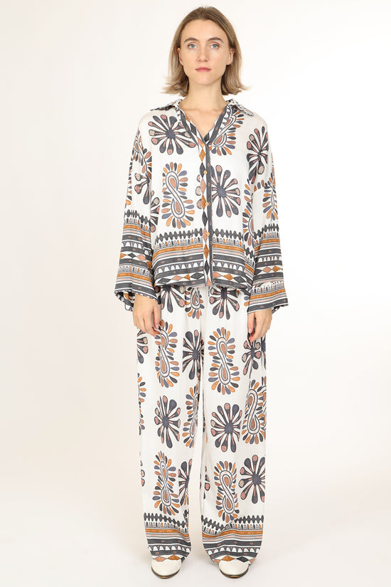 Connor Multi-Abstract Printed Shirt & Pant Set