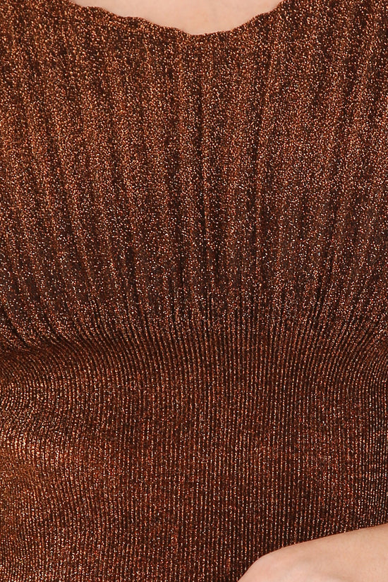 Reuben Metallic Glitter Pleats Top & Solid Maxi Skirt Set - Shop Beulah Style