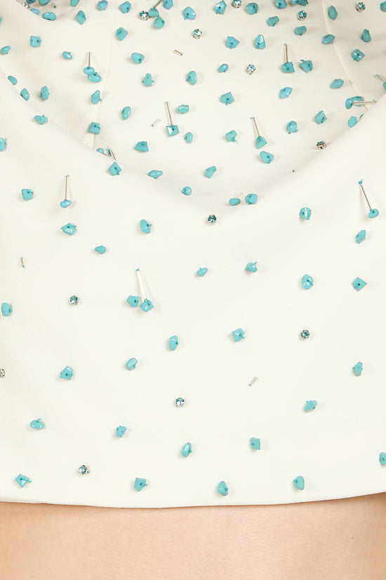 Jay Multi-Embellished Crop Top & Pencil Skirt Set - Shop Beulah Style