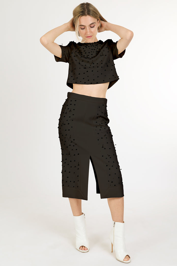 Jay Multi-Embellished Crop Top & Pencil Skirt Set - Shop Beulah Style