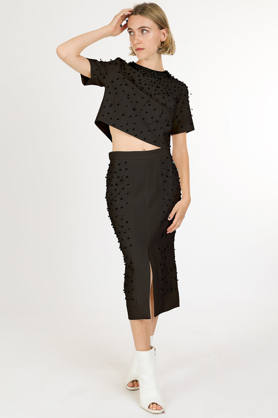 Jay Multi-Embellished Crop Top & Pencil Skirt Set - Shop Beulah Style