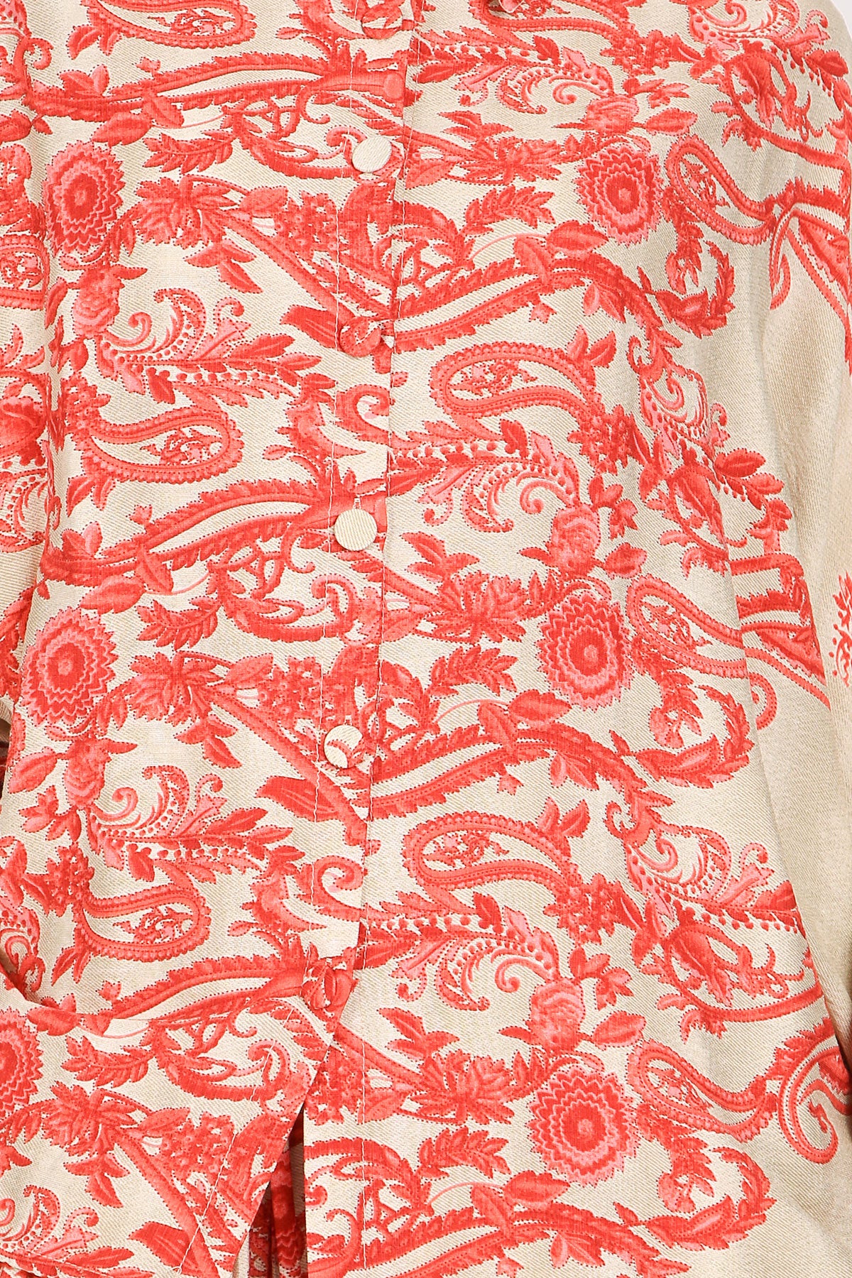 Oscar Boho Paisley Embroidered Shirt & Pleated Pants Set - Shop Beulah Style