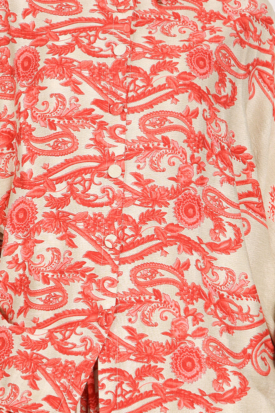 Oscar Boho Paisley Embroidered Shirt & Pleated Pants Set - Shop Beulah Style