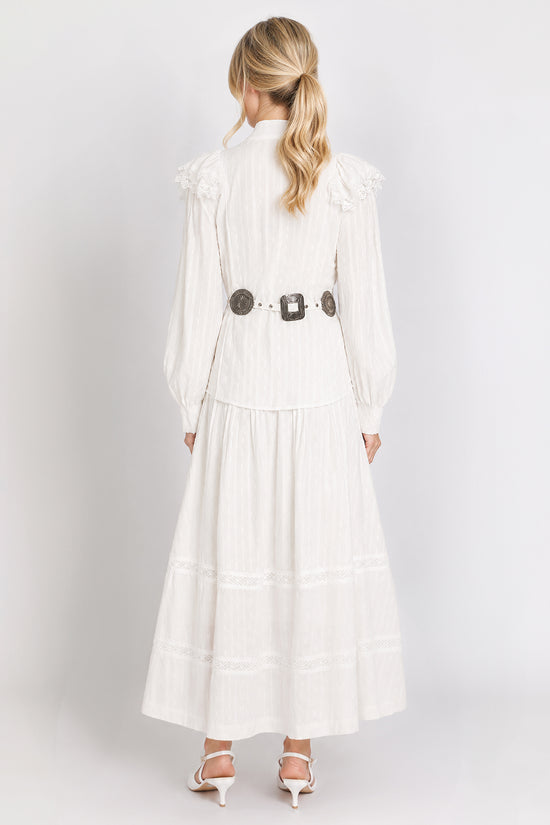 Lisa Tiered Ruffles Lace Trim Detail Top & Skirt Set - Shop Beulah Style