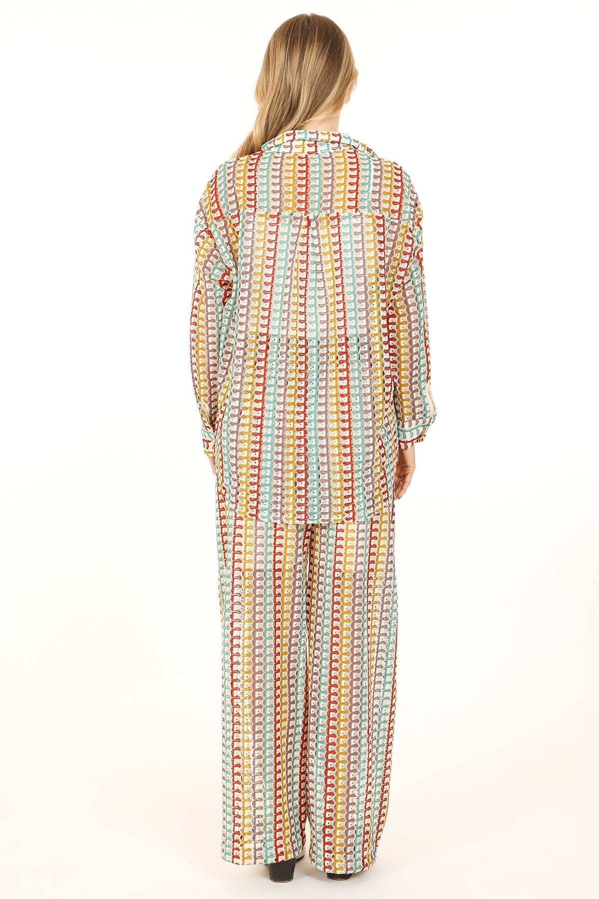 Lucas Hollow Out Embroidered Knit Top & Pants Set - Shop Beulah Style